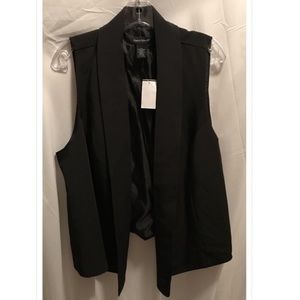 Size 14/16W Ashley Stewart Open Front Vest NWT